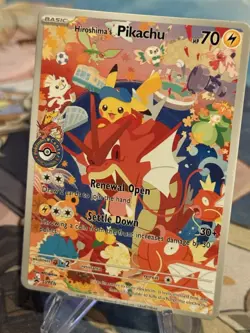 Pokemon Pikachu promo rare Waifu Doujin ACG DIY Full Art Card New - Image 2