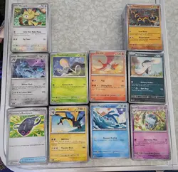 Pokemon 100 Bulk Common and Uncommon Cards MINT Deck Building - Image 1