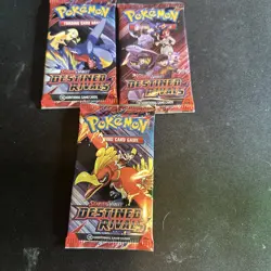 Pokemon Destined Rivals Booster Packs TCG X 3 - NEW SEALED CARDS - Image 2