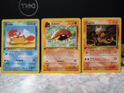 Pokemon Card - Magmar 39/62, KABUTO 50/62 & Krabby 51/62 - All (LP-MP) - LOT - Image 1