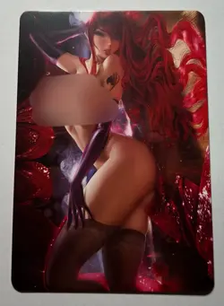 SEXY HEROINE WAIFU Erza Scarlet FAIRY TAIL ACG PREMIUM HOLOFOIL CARD NM - Image 2