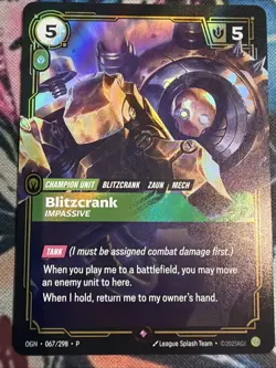Riftbound League of Legends TCG English Prize Blitzcrank 067/298 Promo Card Foil - Image 1
