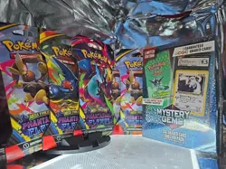 Pokemon: Limited Edition Mystery Gems Box & 5 PHANTASMAL FLAMES Boosters 61Cards - Image 2