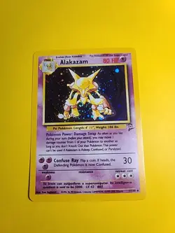 Alakazam-Pokemon Card 1/130-Base Set 2- Holo-Unlimited Rare 1999-2000 - Image 1