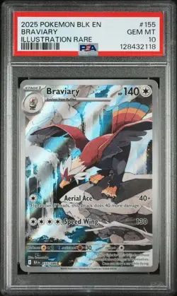 Braviary #155/086 - PSA 10 - Black Bolt - Pokemon Card - PSA 10 GEM MINT - Image 1