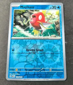 Pokemon 151 Magikarp Reverse Holo Common Card 129/165 NM - Image 1