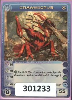 (301233) CRAWSECTUS 60/40/50/25/55 (2 Max Stats) SUPER RARE FOIL Chaotic Card - Image 1