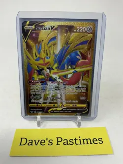 Zacian v Secret Rare Card 211/202 Sword & Shield Base Set Near Mint NM - Image 1