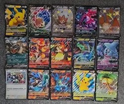 15 Different Pokemon Jumbo Promo Card Oversized 5"x7" Lot Basic, VUnion, Stage 1 - Image 1