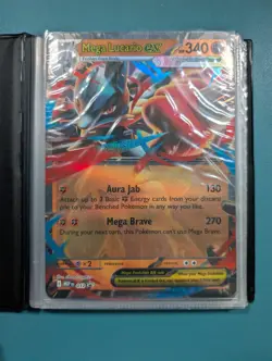 Pokemon Jumbo Card Lot (7 Cards Plus Binder) Lucario, Dark Sylveon, Pikachu - Image 3
