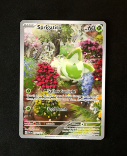 Pokemon Card TCG - Sprigatito 196/193 - Paldea Evolved - Illustration Rare - NM⭐ - Image 1