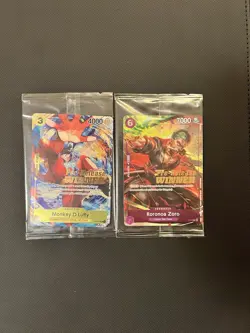 One Piece Card Winner Super Pre Release Luffy P-036, Zoro P-045 - Image 1