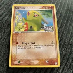 Pokemon EX Team Rocket Returns Larvitar Reverse Holo Card 62/109 Stamped - Image 1
