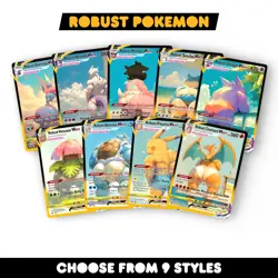 Full Robust Pokemon Set - All 9 Custom Holographic Robust Cards - Image 1