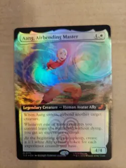 AANG, AIRBENDING MASTER FOIL [Extended Art] - Mythic - TLE Avatar Eternal MTG - Image 1