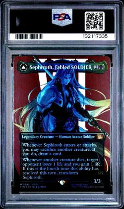2025 MTG Final Fantasy SEPHIROTH * Character Borderless Foil #0382 * PSA 10 - Image 2