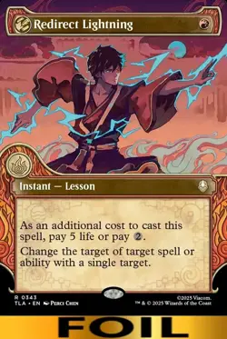 1x - Redirect Lightning - FOIL SHOWCASE #343 - Avatar: The Last Airbender MTG - Image 1