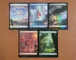FOIL Full-Art Land Set Outlaws of Thunder Junction (1 each of 5) - Image 1