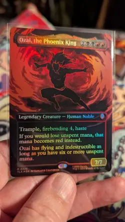1x Ozai The Phoenix King FOIL Borderless NM 335 - Magic MTG TLA Avatar x1 - Image 1