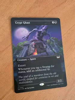 MTG Crypt Ghast FOIL Borderless Duskmourn Nightmare Bundle Exclusive 0368 NM - Image 1