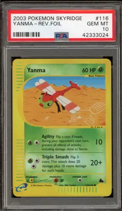 Pokemon Yanma Skyridge Reverse Holo #116 PSA 10 Gem Mint - Image 1