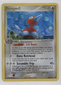 Porygon2 Reverse Foil Pokemon EX Unseen Forces #12 2005 - Image 1