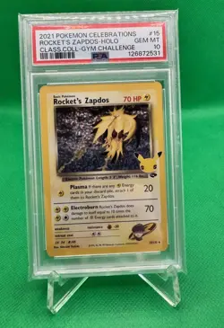 ??PSA 10 Pokemon Celebrations 25th Anniversary ROCKET'S ZAPDOS #015 - Image 1
