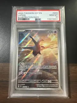 LATIOS #203 PSA 10 • 2024 POKEMON SSP EN-SURGING SPARKS ILLUSTRATION RARE - Image 1