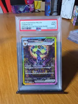 2025 POKEMON PRISMATIC EVOLUTIONS ILLUSTRATION RARE #161 UMBREON EX PSA 9 - Image 2