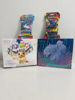 Lot of Pokemon TCG Prismatic Evolutions ETB Journey Together Surging Phantasmal - Image 1