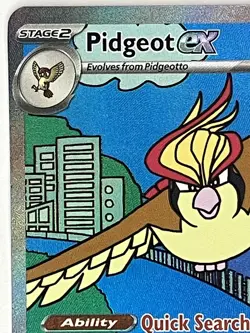 Pidgeot ex NM SIR 225/197 SV03: Obsidian Flames Pokemon TCG Holo - Image 3
