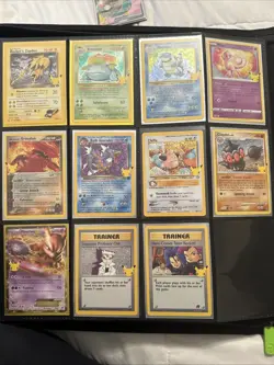 Pokemon Celebrations 25th Anniversary Holo Lot Blastoise Venasaur Zapdos Mew - Image 1