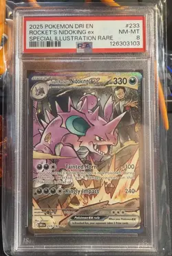 2025 Pokemon Rocket’s Nidoking ex SIR PSA 8 - Special Illustration Rare EN #233 - Image 1