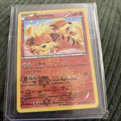 Pokemon TCG Growlithe RC4/RC25 Reverse Holo Legendary Treasures LP - Image 1
