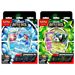 Meowscarada and Quaquaval ex Deluxe Battle Deck Set of 2 Pokemon TCG - Image 1