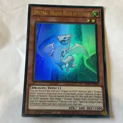 YUGIOH SPECTRAL, DRAGON RULER OF FLICKERS ULTRA RARE NM ALIN-EN018 - Image 1