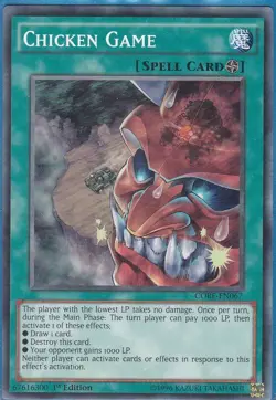 Yu-Gi-Oh! Chicken Game CORE-EN067 Jeu de la Poule-Mouillee FR067 1st E EXCELLENT - Image 1