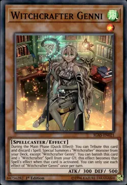 Witchcrafter Genni - Super Rare 1st Edition IGAS-EN021 - NM - YuGiOh - Image 1