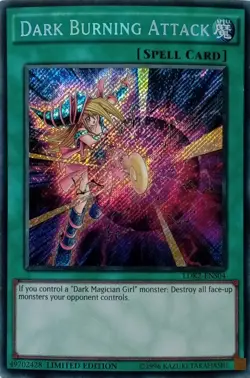 LDK2-ENS04 DARK BURNING ATTACK SECRET RARE LIMITED EDITION YuGiOh CARD - Image 1