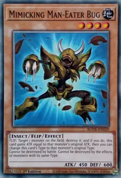 BODE-EN029 MIMICKING MAN-EATER BUG COMMON 1ST EDITION YuGiOh CARD - Image 1