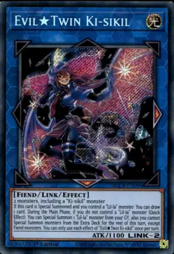 Evil Twin Ki-sikil 1st Ed Secret BLCR-EN096 Yu-Gi-Oh! - Image 1