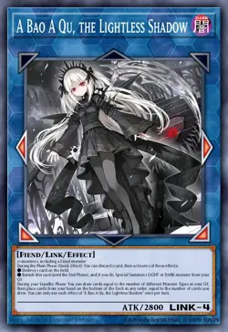 YUGIOH A BAO A QU, THE LIGHTLESS SHADOW SECRET RARE NEAR MINT 1ST ED SUDA-EN049 - Image 1