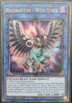 Raidraptor - Wise Strix - DUOV-EN005 - Ultra Rare - 1st Edition Yugioh - Image 1
