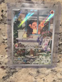Pokemon Charmander TCG Scarlet & Violet Promo 044 Full Art Holo Card - Image 1
