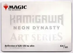 Reflection of Kiki-Jiki Art Card S Art Series: Kamigawa: Neon Dynasty 64 NM - Image 2