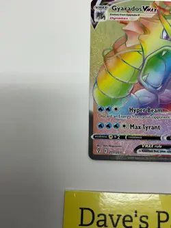 Pokemon Gyarados VMAX TCG Rainbow Secret Rare Card 207/203 Evolving Skies - Image 5