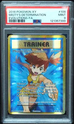 Misty's Determination 108/108 PSA 9 XY Evolutions Pokemon Card - Image 1
