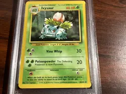1999 POKEMON GAME Card #30 IVYSAUR BASE SET UNLIMITED NM-MT PSA 8 - Nice - Image 3