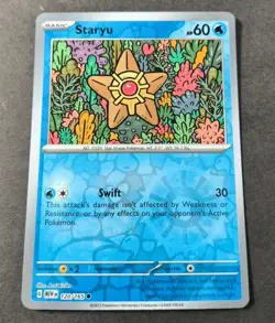 Pokemon 151 Staryu Reverse Holo Common Card 120/165 NM - Image 1