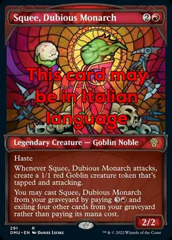 MTG SQUEE, DUBIOUS MONARCH 291 EXC - SQUEE, MONARCA DUBBIO - DMU X IT - Image 1